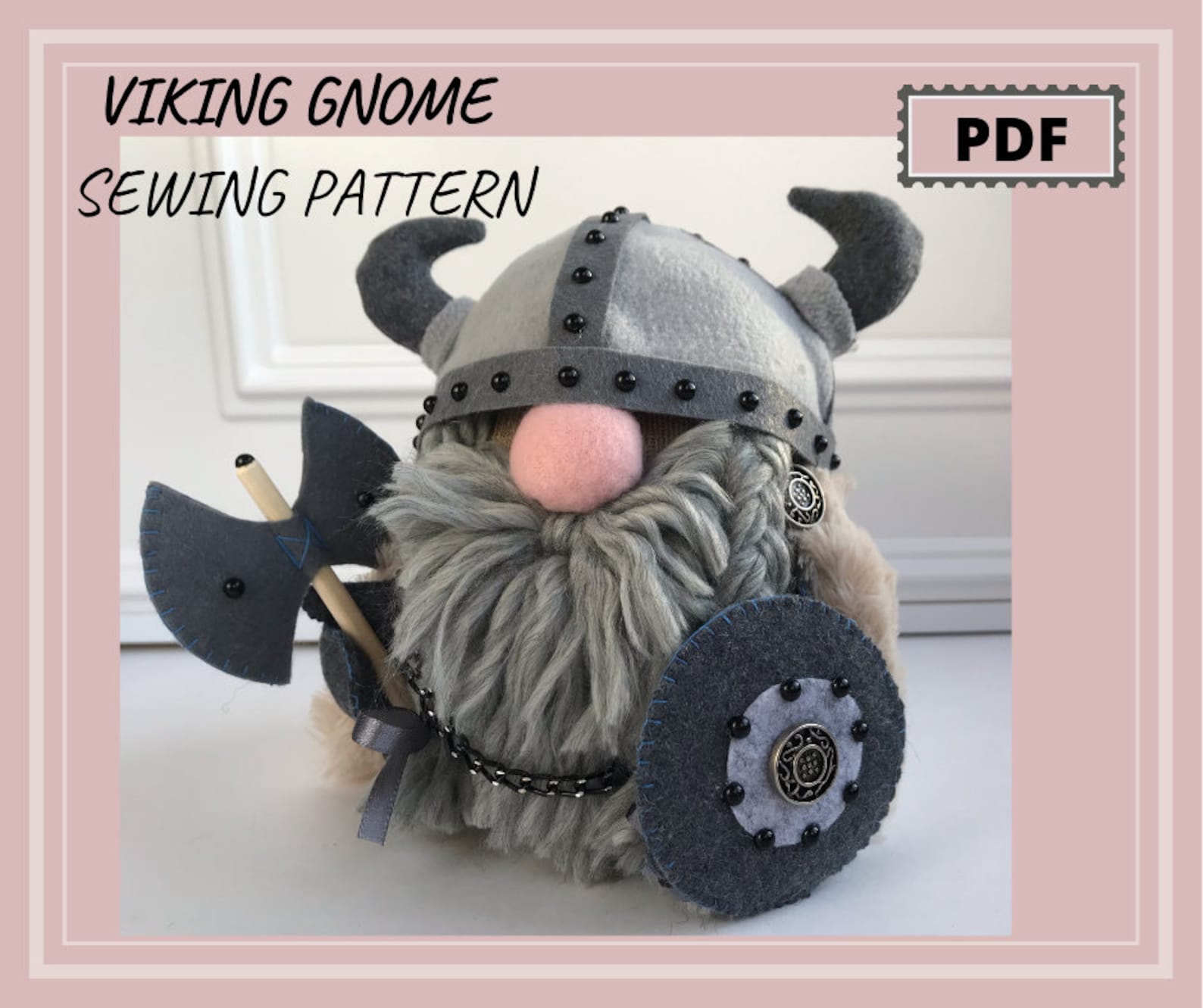 DIY Viking Gnome PDF Sewing Pattern Gnomes Valhalla Making Etsy