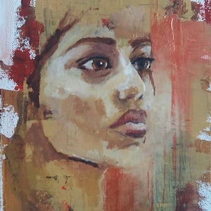 Acrylic portrait painting