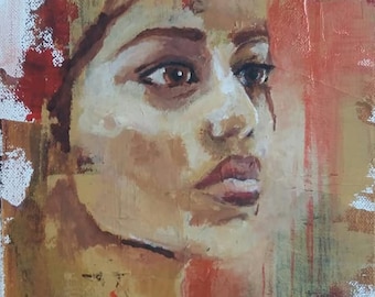 Peinture acrylique portrait