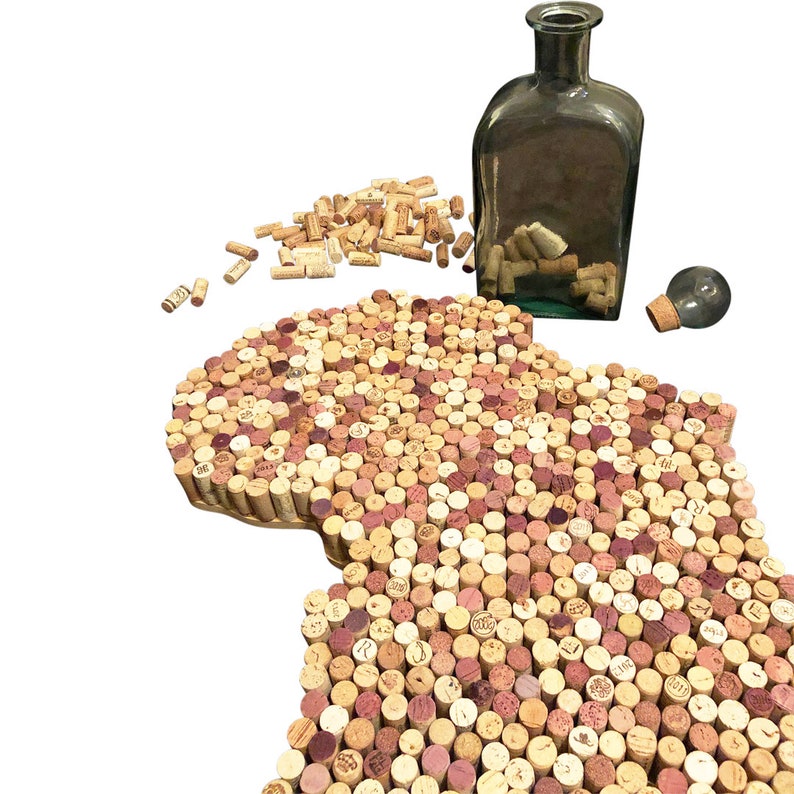 Wine Cork Map of Africa Wall Decor made With Wine Corks Etsy