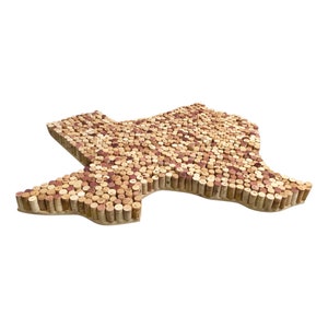 Wine Cork Map of Texas Wine Cork Wall Decor Made with Wine Corks image 3