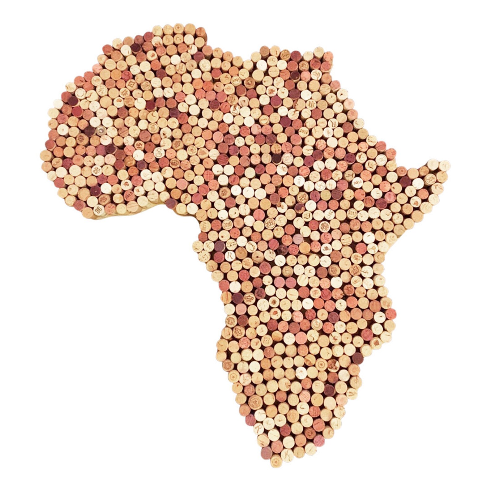 Wine Cork Map of Africa Wall Decor made With Wine Corks Etsy