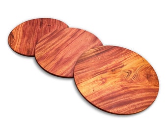 Handcrafted African Mahogany Round Cutting/Cheese Board