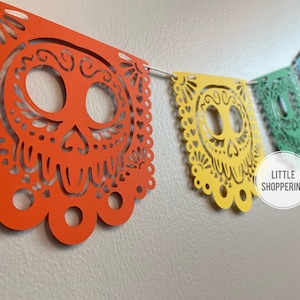 Dia De Los Muertos Banner, Papel Picado Banner, Day of the Dead Banner, Ofrenda Banner, Dia De Los Muertos Papel Picado Banner, Sugar Skull