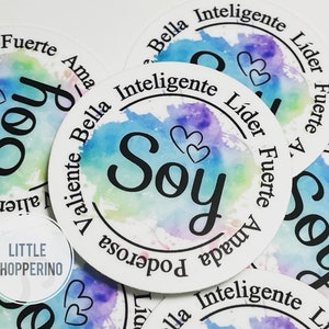 Soy Sticker, Spanish Sticker, Latina Sticker, Poderosa Vinyl Sticker, Self Love Sticker, Women Empowerment Sticker, Hispanic Sticker