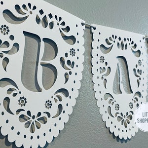 Custom Papel Picado Banner, Personalized Banner, Party Decoration Banner, Baby Banner, Wedding Banner, Latin Vibes Decor, Fiesta Decoration