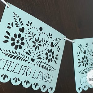 Cielito Lindo Banner, Papel Picado Banner, Bebe Decoration Banner, Baby Shower Banner, Talavera Decorations, Spanish Baby, Fiesta Decoration