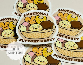 Emotional Support Sticker, Pan Dulce Sticker, Conchas Sticker, Latin Sticker, Emotional Support Group Sticker, Mental Health Sticker