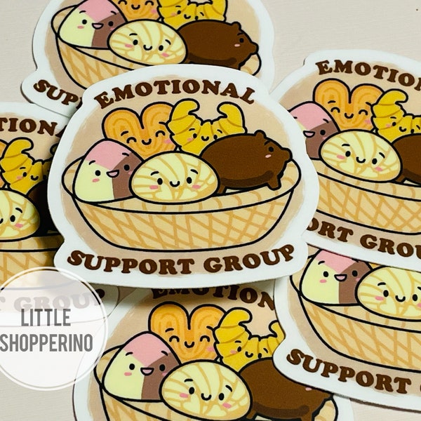 Emotional Support Sticker, Pan Dulce Sticker, Conchas Sticker, Latin Sticker, Emotional Support Group Sticker, Mental Health Sticker