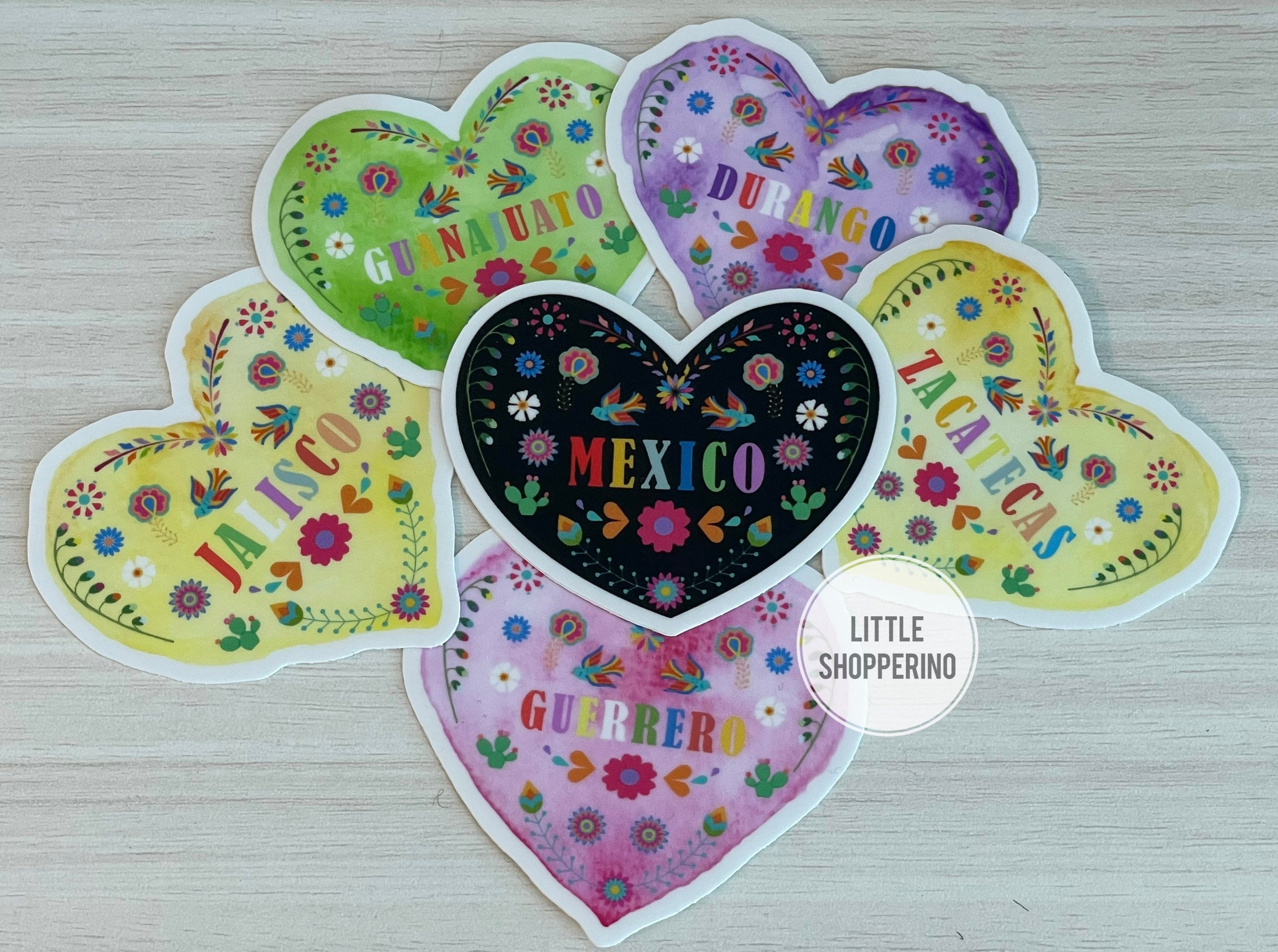 Mexico Theme Decals Set of 14 Waterproof Stickers - Oaxaca Culture, Frida,  Mexican art decor, Travel Oaxaca Food, Mexican Gift, Mexican Art