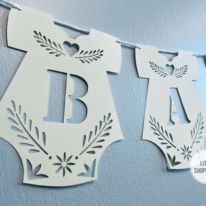 Custom Onesie Papel Picado Banner, Personalized Banner, Party Decoration Banner, Baby Shower Banner, Latin Vibes Decor, Fiesta Decoration