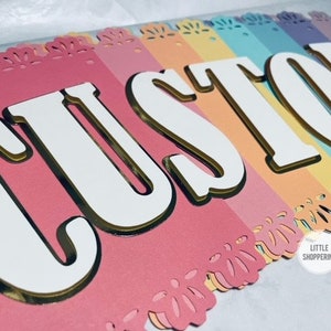 Custom Papel Picado Banner, Personalized Banner, Party Decoration Banner, Baby Banner, Wedding Banner, Latin Vibes Decor, Fiesta Decoration