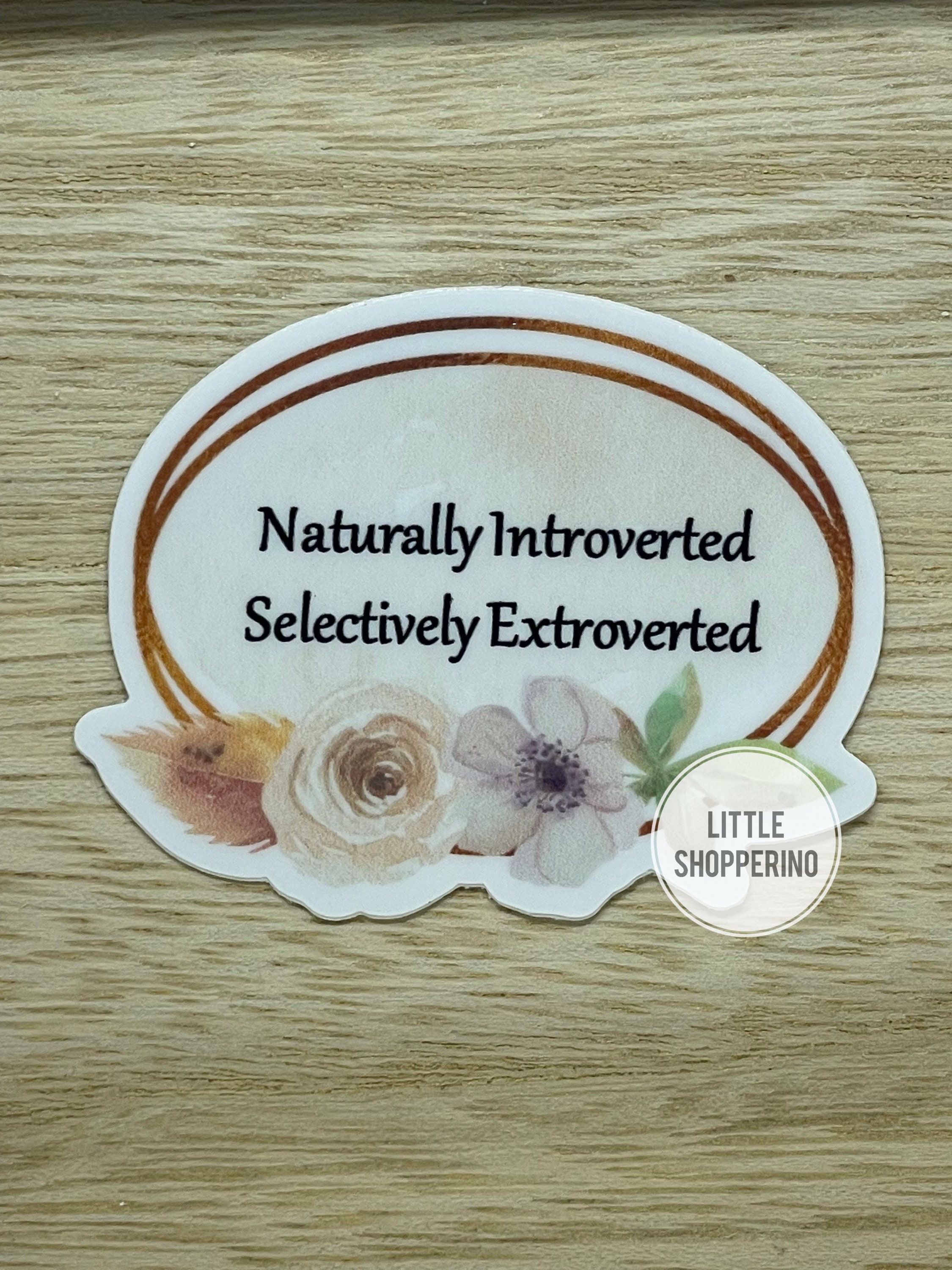 Introvert/extrovert Vinyl Sticker: Floral Self-care Decal - Etsy