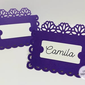Papel Picado Place Cards, Party Decoration, Table Decorations, Latin Vibes Decor, Fiesta Decoration, Custom Place Cards, Floral Place Cards