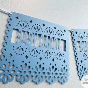Custom Papel Picado Banner, Personalized Banner, Party Decoration Banner, Baby Shower Banner, Latin Vibes Decor, Bebe Fiesta Decoration