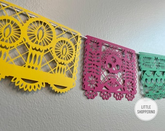 Ofrenda Banner, Dias De Los Muertos Papel Picado Banner, Wedding Mexican Heritage Decortion, Talavera Decorations, Fiesta Decoration
