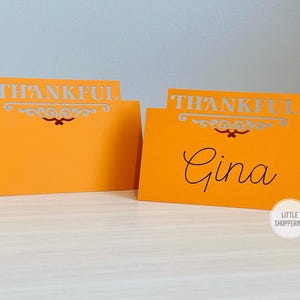 Thanksgiving Place Cards,Custom Place Cards, Party Decoration, Table Decorations, Pumpkin Decor, Thanksgiving Decoration, Thankful Decor