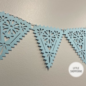 Triangle Papel Picado Banner, Spanish Banner, Party Decoration Banner, Baby Banner, Wedding Banner, Latin Vibes Decor, Fiesta Decorations