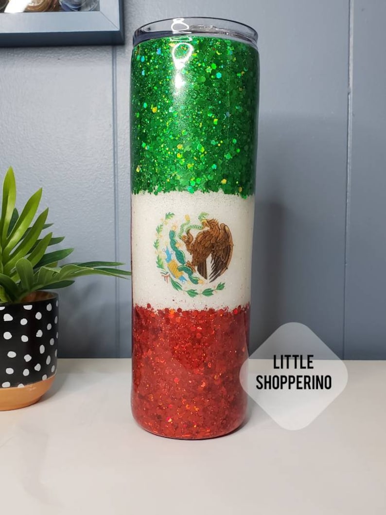 Mexican Flag Tumbler Custom Stainless Steel Tumbler Perfect Etsy