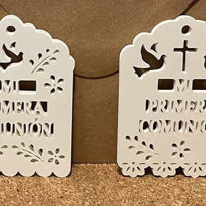 Etiquetas Mi Primera Comunion Picado, etiquetas personalizadas para lembrancinhas de festa, etiquetas decorativas, decorações de festa, etiqueta mexicana, etiquetas espanholas