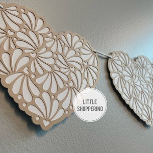 Talavera Heart Banner, Heart Papel Picado Banner, Spanish Banner, Party Decor Banner, Wedding Banner, Latin Vibes Decor, Fiesta Decorations