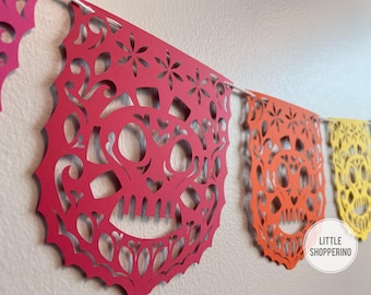 Dia De Los Muertos Banner, Papel Picado Banner, Day of the Dead Banner, Ofrenda Banner, Dia De Los Muertos Papel Picado Banner, Sugar Skull