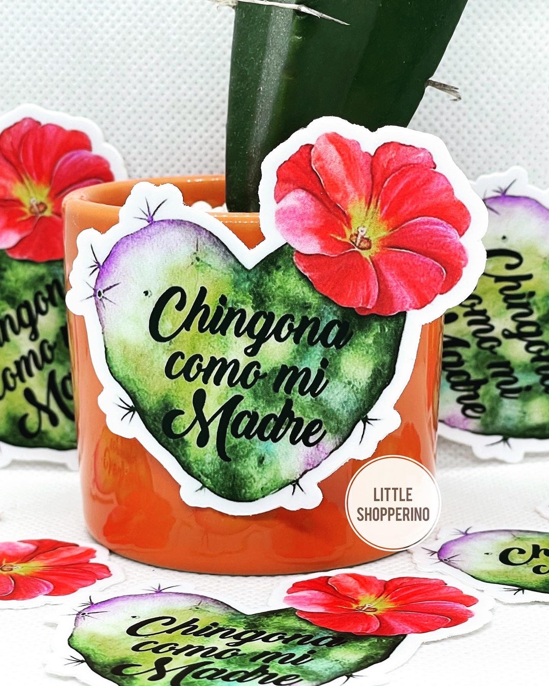Chingona Como Mi Madre Sticker, Latin Sticker, Nopal Sticker, Cactus ...