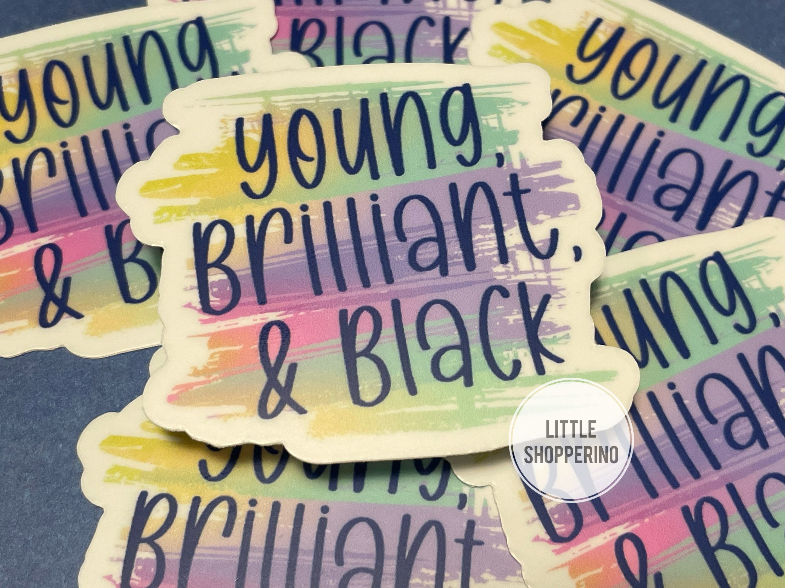Brilliiant Sticker Young, Brilliant and Black Sticker, Black Girl Magic Sticker ...