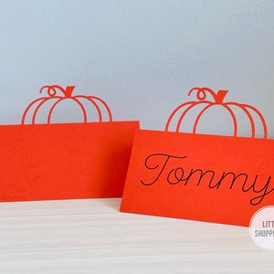Pumpkin Place Cards, Custom Place Cards, Party Decoration, Table Decoration, Pumpkin Decor, Thanksgiving Decoration, Thanksgiving Place Card