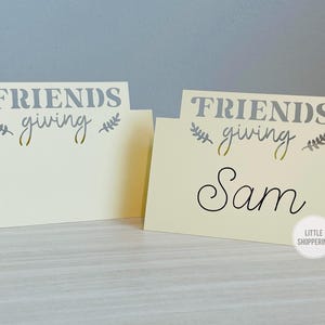 Friendsgiving Name Place Cards,Custom Place Cards, Party Decoration, Table Decorations, Pumpkin Decor, Thanksgiving Decoration