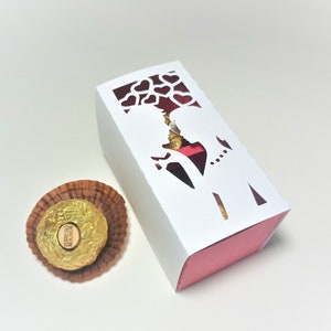 SVG Schnittdatei Schokolade Geschenkbox Hochzeit Süßigkeitenhalter Schnittdatei Cricut Vorlage Hochzeitsgeschenkbox dxf Bonbonniere Box Valentinstag