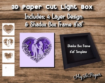 Download Clip Art Shadow Box Svg 3d Layered Svg Eiffel Tower Paper Cut Light Box Shadow Box Frame 8x8 Included Cricut Svg Template Silohuette Laser Cut Art Collectibles