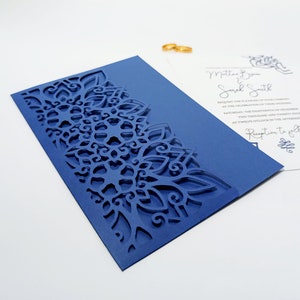 Modèle d'invitation d'enveloppe de poche de mariage SVG Mariage marocain | Fichier de découpe Cricut | Silhouette Camée | Découpe au laser