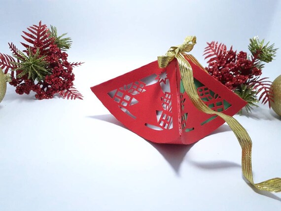Svg Christmas Ornament Box Cricut Lantern 3d Paper Craft Tree Etsy