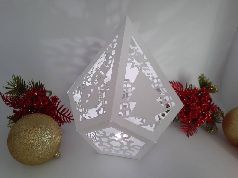 Download SVG Christmas Centerpiece Cricut Lantern 3D Paper Craft | Etsy