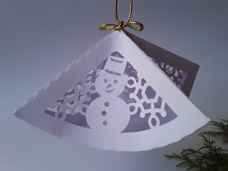 Download SVG Christmas Ornament Box Cricut Lantern 3D Paper Craft ...