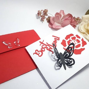 Modèle de carte pop-up pour la fête des mères, modèle de carte de bougie chauffe-plat en papier 3D, modèle Cricut, fichier de découpe de pièce maîtresse en papier 3D DXF DIY