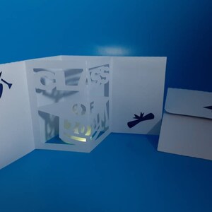SVG Pop up Graduation Card Class of 2021 Template 3D Paper Lanter ...