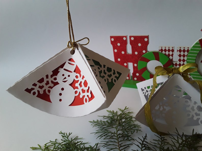 Download SVG Christmas Ornament Box Cricut Lantern 3D Paper Craft ...