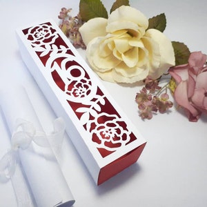 Sweet 16 Uitnodigingsdoos SVG-sjabloon Feestgunstendozen Sweet 16 Snijbestand DXF Pdf Png Cricut Silohuette Laser Cut