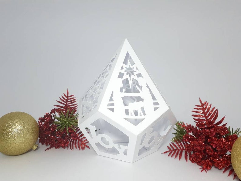 Download SVG Christmas Centerpiece Cricut Lantern 3D Paper Craft | Etsy
