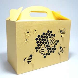 SVG Gable Box Honeycomb Bee Arquivo de corte SVG Cricut Maker Circut Explore Solohuette Cameo Laser
