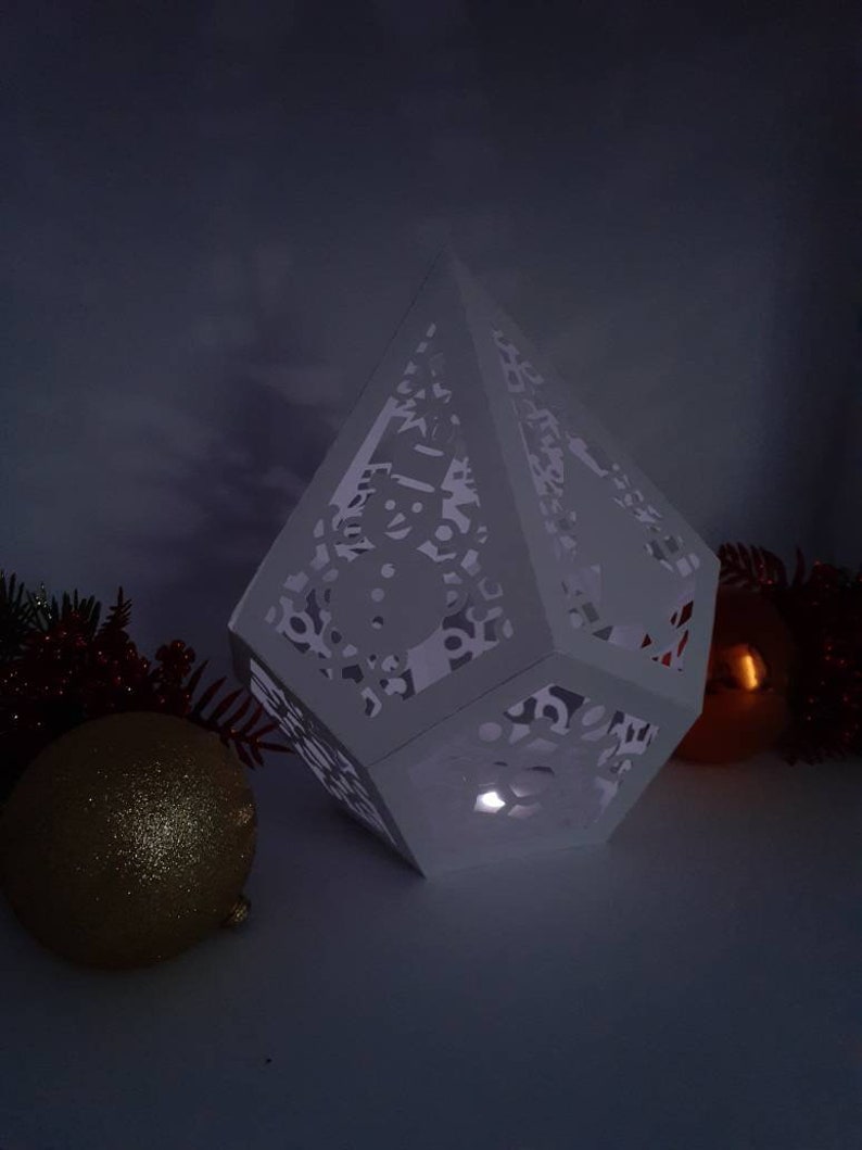 Download SVG Christmas Centerpiece Cricut Lantern 3D Paper Craft | Etsy