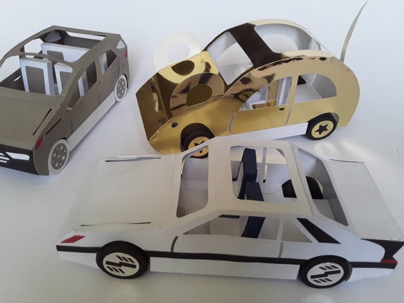 Download Set Of 3 Cars 3d Car Model Diy 3d Car Svg Car Digital Etsy