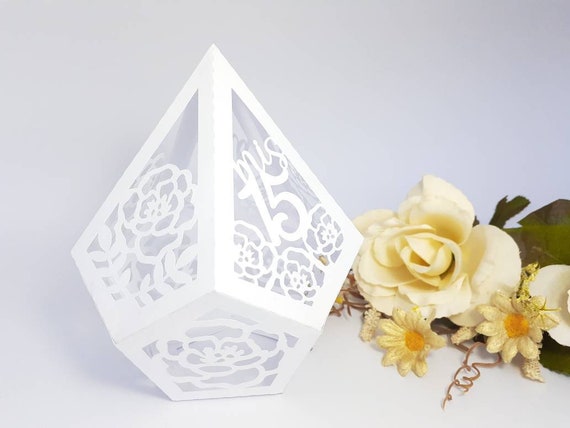 Download Svg Centerpiece Sweet 15th Rose 3d Paper Lantern Geometrical Etsy