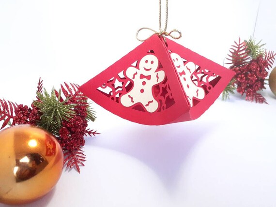 Download Free Svg Christmas Ornament Box And Lantern 3d Paper Craft Svg Etsy SVG DXF Cut File