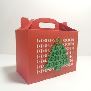 Boîte à dragées SVG Gable, boîte pop-up pour sapin de Noël, fichiers découpés SVG, porte-bonbons, modèle Cricut, boîte à friandises de Noël, cadeau de Noël