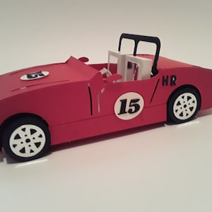 SVG vaderdag 3D auto, auto digitale sjabloon, papierkunst, bouw je eigen auto 3d, SVG, snijbestand, cricut