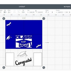 SVG Pop up Graduation Card Class of 2021 Template 3D Paper Lanter ...
