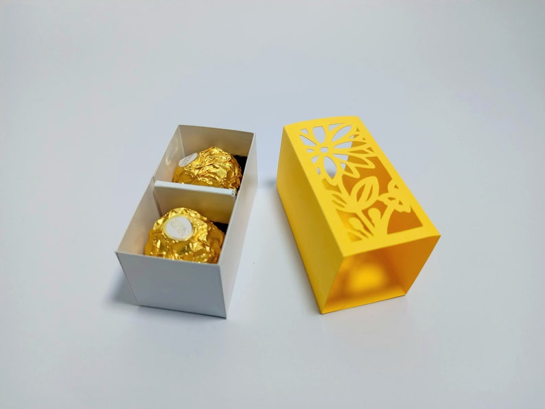 SVG Wedding Chocolate Gift Box Mini Candy Box Svg Cut Files Candy Holder Cricut Maker Explore JOY Silohuette Laser Brother ScanNcut image 3